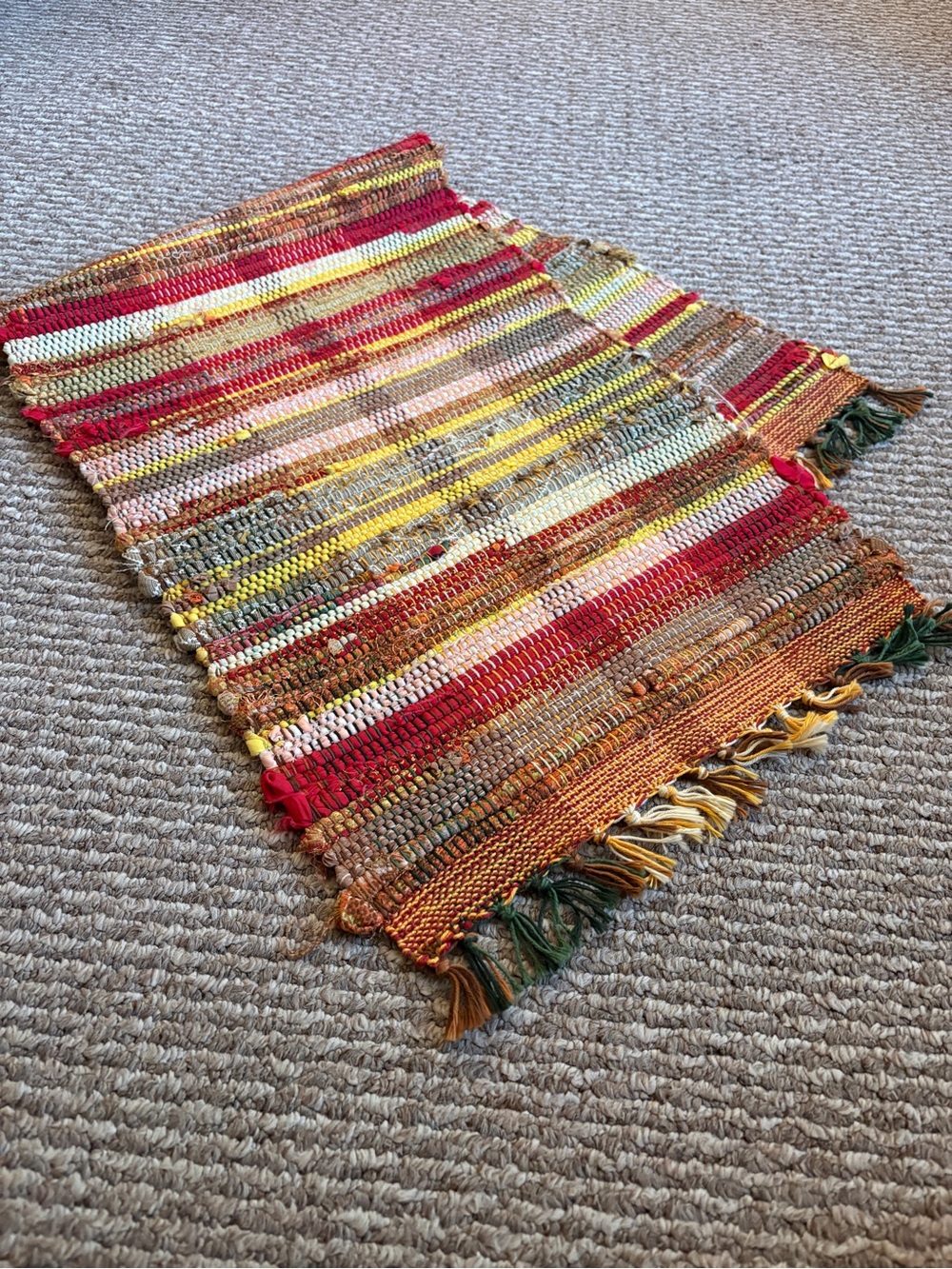 Handwoven Multicolor Rag Rug - Picture 8 of 8